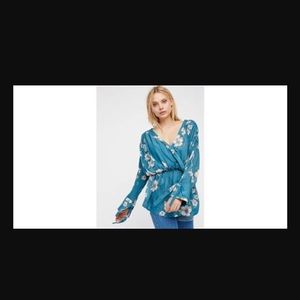 Free people Tuscan dreams printed tunic turquoise